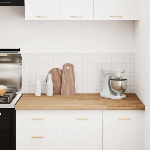 vidaXL Kj&oslash;kken benkeplate rektangul&aelig;r 120x63,5x4 cm heltre eik