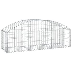 vidaXL Gabionkurv buet 150x50x40/60 cm galvanisert jern