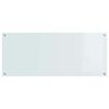 vidaXL Kj&oslash;kkenbakplate Hvit 120 x 50 cm herdet glass
