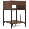 vidaXL Nattbordskap 2 pcs Brun Eik 40 x 40 x 61 cm Konstruert tre