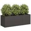 vidaXL Blomsterkasse svart 120x40x40 cm kaldvalset st&aring;l