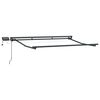 vidaXL Manuell markiseramme med LEDs Antrasitt 3,5 x 2,5 m Aluminium