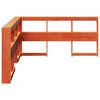 vidaXL Bokhylle sengegavl L-formet voksbrun 140 cm heltre furu