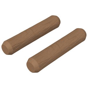 vidaXL Treplugger 2 pcs Brun &Oslash;8 x 35 mm Heltre
