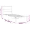 vidaXL Sengeramme i metall med hodegavl svart 80x200 cm