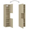 vidaXL Baderomsskap sonoma eik 30x30x130 cm konstruert tre