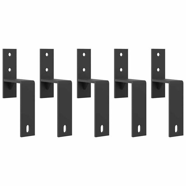 vidaXL Utstyr for skyvedør 183 cm stål svart