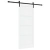 vidaXL Skyved&oslash;r 83 x 202 cm Heltre furu Hvit og svart