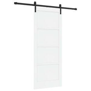 vidaXL Skyved&oslash;r Hvit og svart 83 x 202 cm Heltre furu