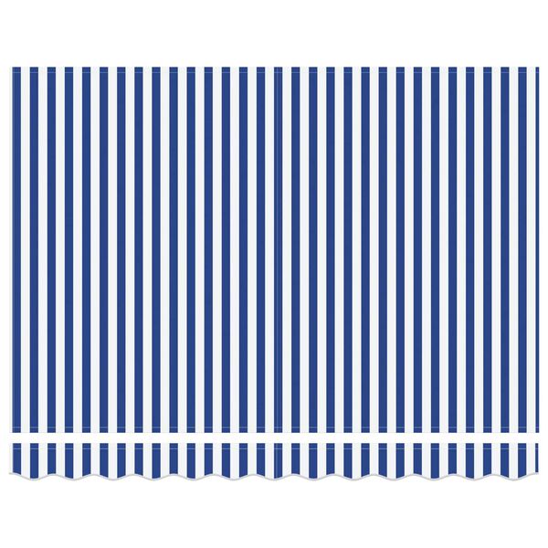 vidaXL Innvendbar Markise Bl&aring; og hvit 350 x 250 cm Polyester og Metall