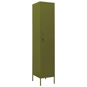 vidaXL Oppbevaringsskap olivengr&oslash;nn 35x46x180 cm st&aring;l