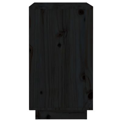 vidaXL Vinhylle svart 55,5x34x61 cm heltre furu