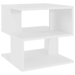 vidaXL Sidebord hvit 40x40x40 cm konstruert tre