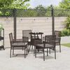 vidaXL Hage Spisegruppe 5 pcs Brun Poly rattan