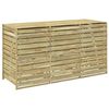 vidaXL Oppbevaring for avfallsbeholdere med hjul for 3 beholdere 240 L