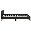 vidaXL Sengestamme Svart Eik 120 x 190 cm Konstruert tre