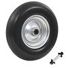 vidaXL Trilleb&aring;rhjul med aksel solid PU 4,00-8 390 mm