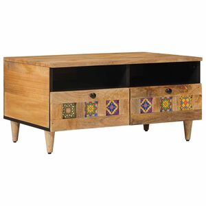 vidaXL Kaffebord Naturlig 80 x 54 x 40 cm Massiv mango tre