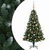 vidaXL Kunstig juletre med kuler 120 cm 150 LED-lys Varmhvit