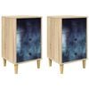 vidaXL Nattbordskap RAALTE 2 stk. Sonoma eik 36 x 33 x 60 cm