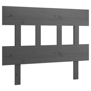 vidaXL Sengegavl gr&aring; 103,5x3x81 cm heltre furu