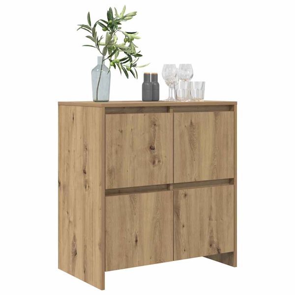 vidaXL Serviesskap Artisan Eik 70 x 41 x 75 cm Konstruert tre