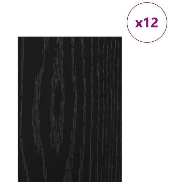 vidaXL Dekorpaneler 12 pcs Svart eik 21 x 30 x 0.3 cm Konstruert tre