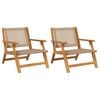 vidaXL Hagem&oslash;bler 2 pcs Beige 67 x 78 x 73 cm Solid akasietre