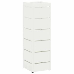 vidaXL Parasollstativ med lagring Hvit 15,5 x 15,5 x 49 cm St&aring;l