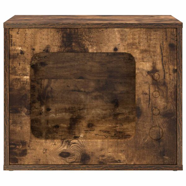 vidaXL Katt Hus R&oslash;kt eik 51 x 30 x 42,5 cm Konstruert tre