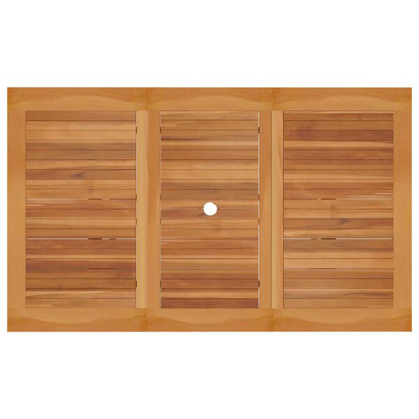 vidaXL Hagebord 150x90x75 cm heltre teak