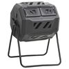 vidaXL Kompostbeholder for hage svart 73x64x95 cm 160 L
