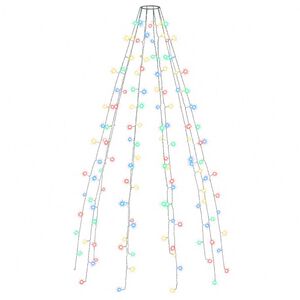 vidaXL Nettlys for juletre med 150 LED flerfarget 150 cm