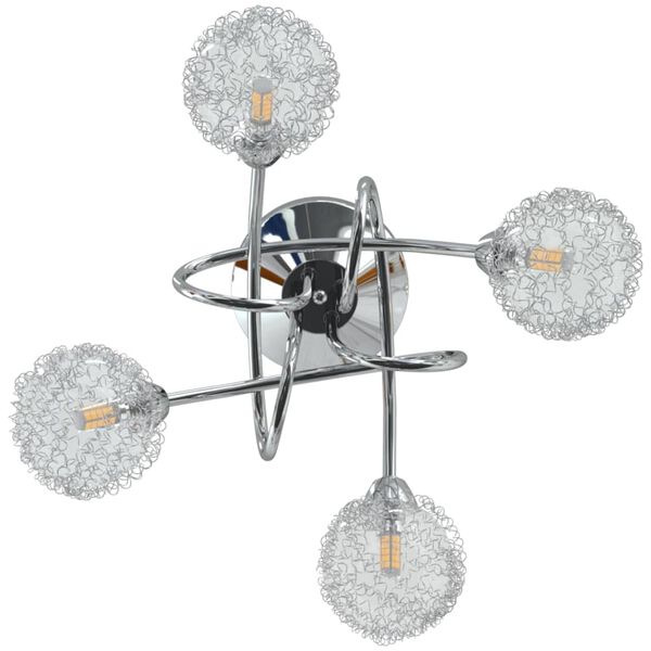 vidaXL Taklampe med nettingskjermer for 4 G9 LED-lys