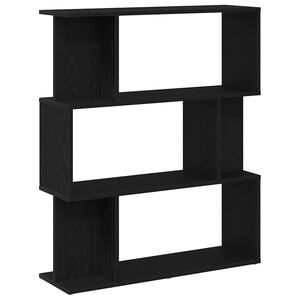 vidaXL Bokhylle svart eik 80x24x96 cm konstruert tre