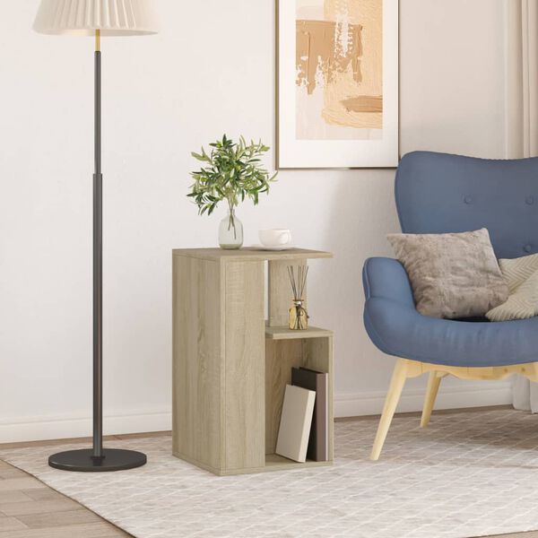 vidaXL Sidebord sonoma eik 35x35x60 cm konstruert tre