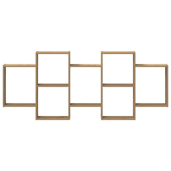 vidaXL Vegghylle artisan eik 159x18x65 cm konstruert tre