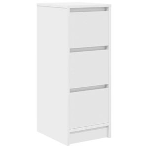 vidaXL Skjenk hvit 29,5x34x76 cm konstruert tre