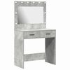 vidaXL Sminkebord Betonggr&aring; 78,5 x 41 x 135 cm Konstruert tre