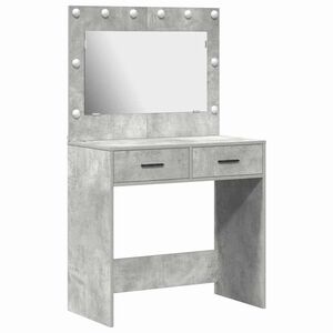 vidaXL Sminkebord Betonggr&aring; 78,5 x 41 x 135 cm Konstruert tre
