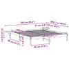 vidaXL Sengestamme Vokset Brun 200 x 200 cm Massiv furu