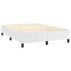 vidaXL Boxspring-sengeramme hvit 135x190 cm Double kunstskinn