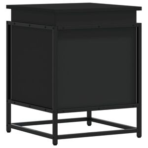 vidaXL Oppbevaringsboks med lokk svart 40x40x51,5 cm konstruert tre
