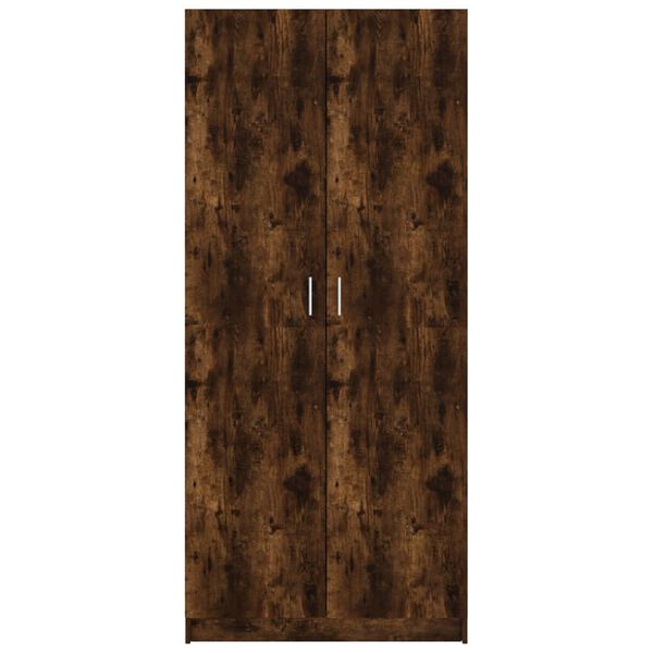 vidaXL Garderobe r&oslash;kt eik 80x52x180 cm konstruert tre