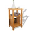vidaXL Endebord med bladhylle 27x35x55 cm heltre eik