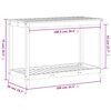 vidaXL Pottebord med hylle voksbrun 108x50x75 cm heltre furu