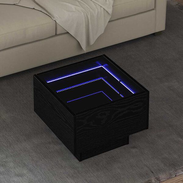 vidaXL Kaffebord Svart eik 40 x 40 x 30 cm Konstruert tre