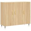 vidaXL Skjenk sonoma eik 90x34x80 cm konstruert tre