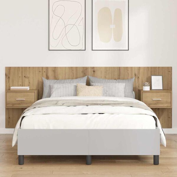 vidaXL Hodegjerde Med Skap med skuff 3 pcs Artisan Eik Konstruert tre