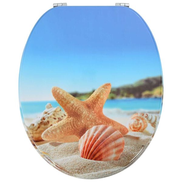 vidaXL Toalettsete Lys bl&aring; 44 x 38 cm MDF-plater